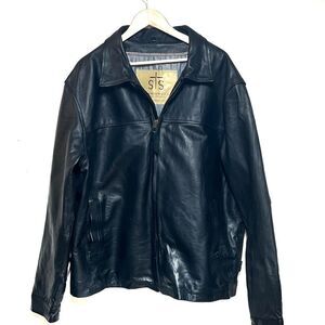 New STS Ranchwear Rifleman Black Angus Leather Jacket Mens Sz 3XL